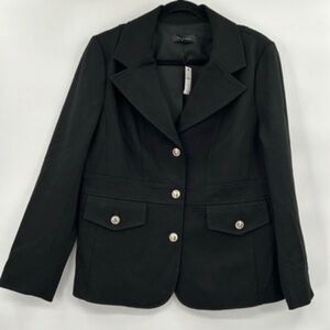 Talbots Black Blazer with Button Accents